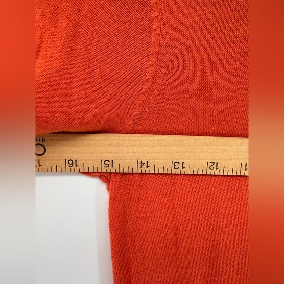 MOTH Anthropologie Breeze Point Orange Wool Blend Sweater Size Medium - Picture 7 of 7